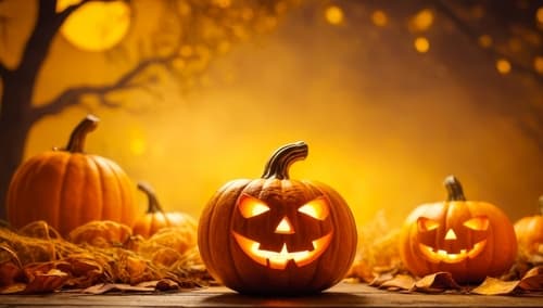 Halloween,Event,Background,With,Charming,Upscale,Pumpkins.,Premium,Illustration,For Halloween Events